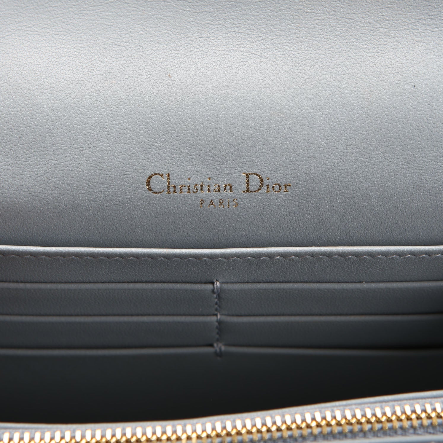 My Dior Daily Pouch With Chain Lambskin Cannage Blue