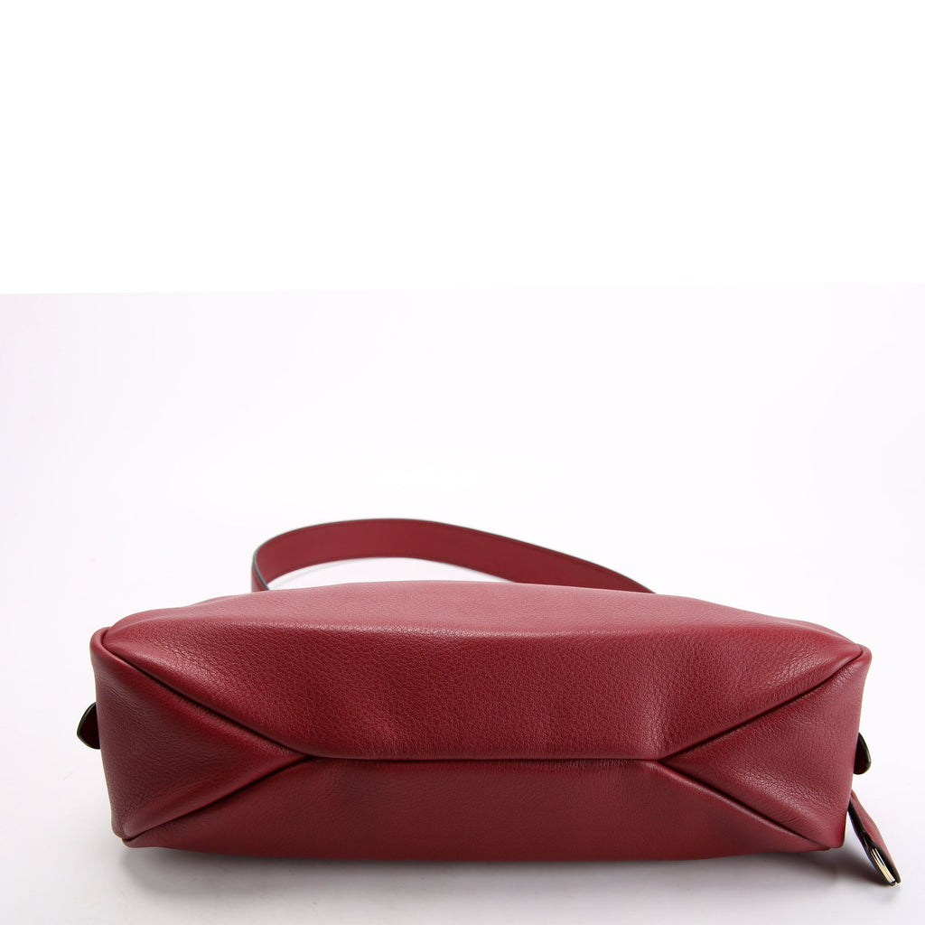 Prada Aimee Shoulder Bag soft Calfskin Medium Burgundy/Black
