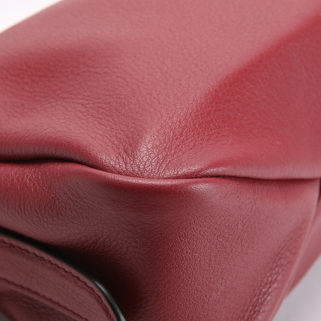 Prada Aimee Shoulder Bag soft Calfskin Medium Burgundy/Black