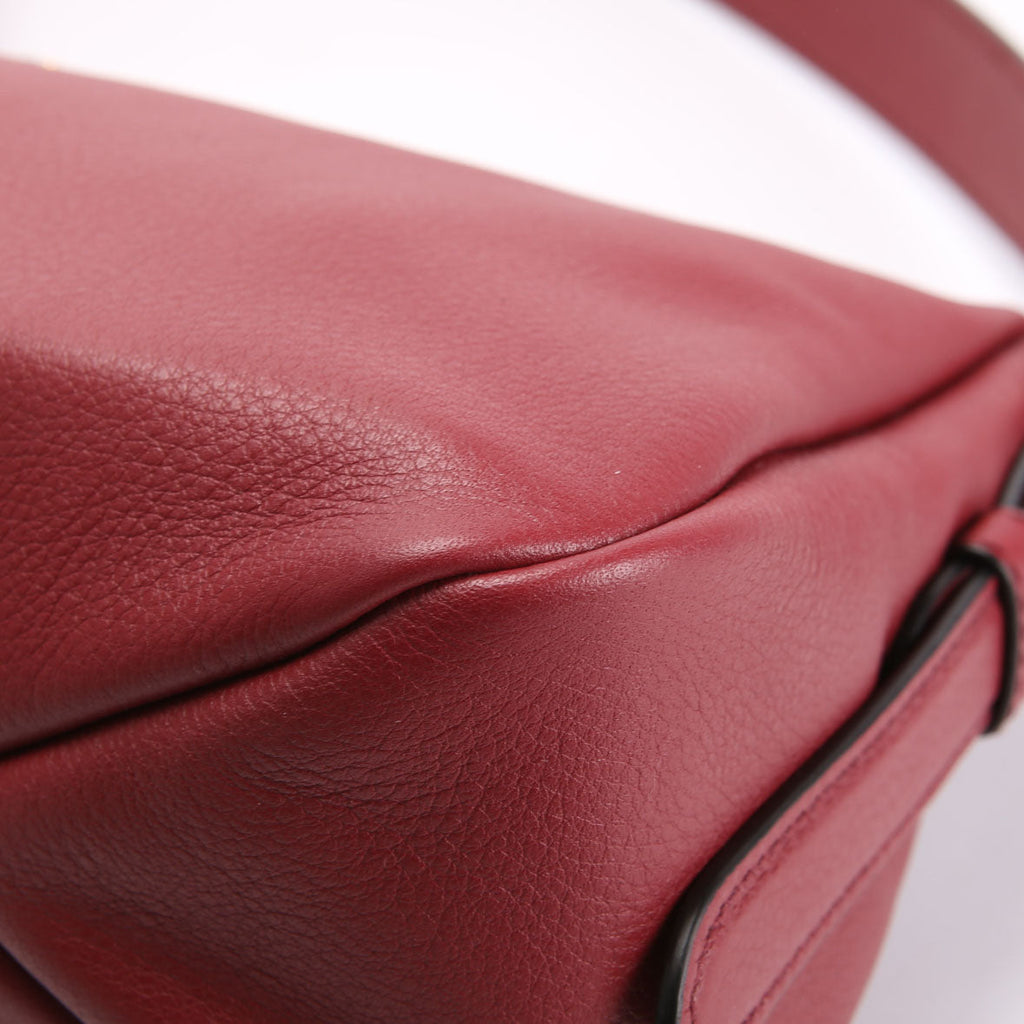 Prada Aimee Shoulder Bag soft Calfskin Medium Burgundy/Black