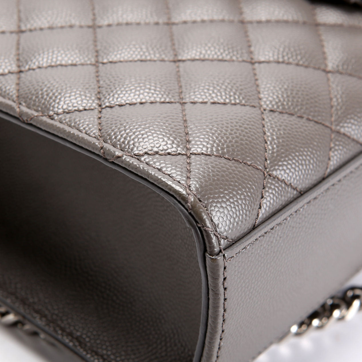 SAINT LAURENT Envelope Large Triquilt 487198 Grey