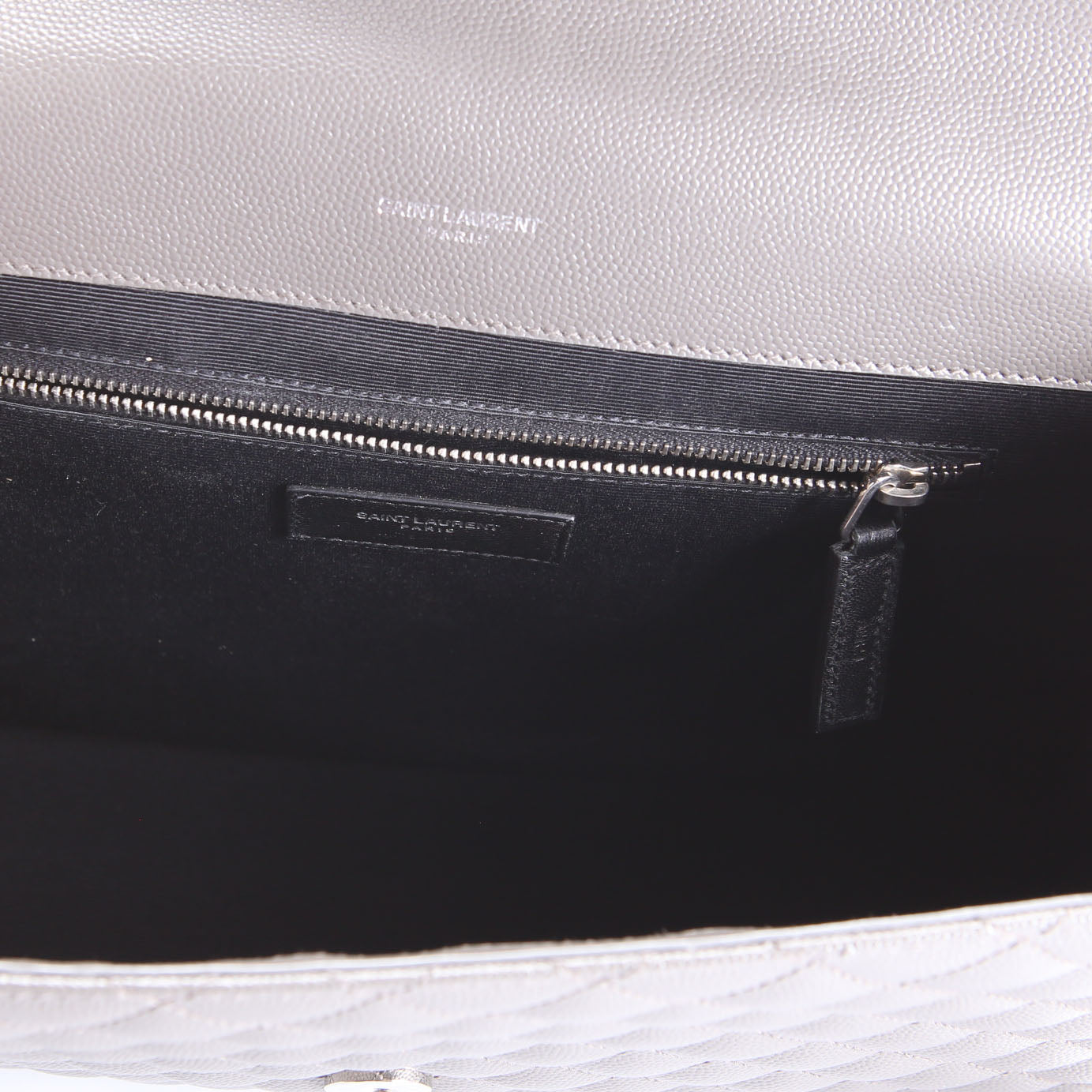 SAINT LAURENT Envelope Large Triquilt 487198 Grey