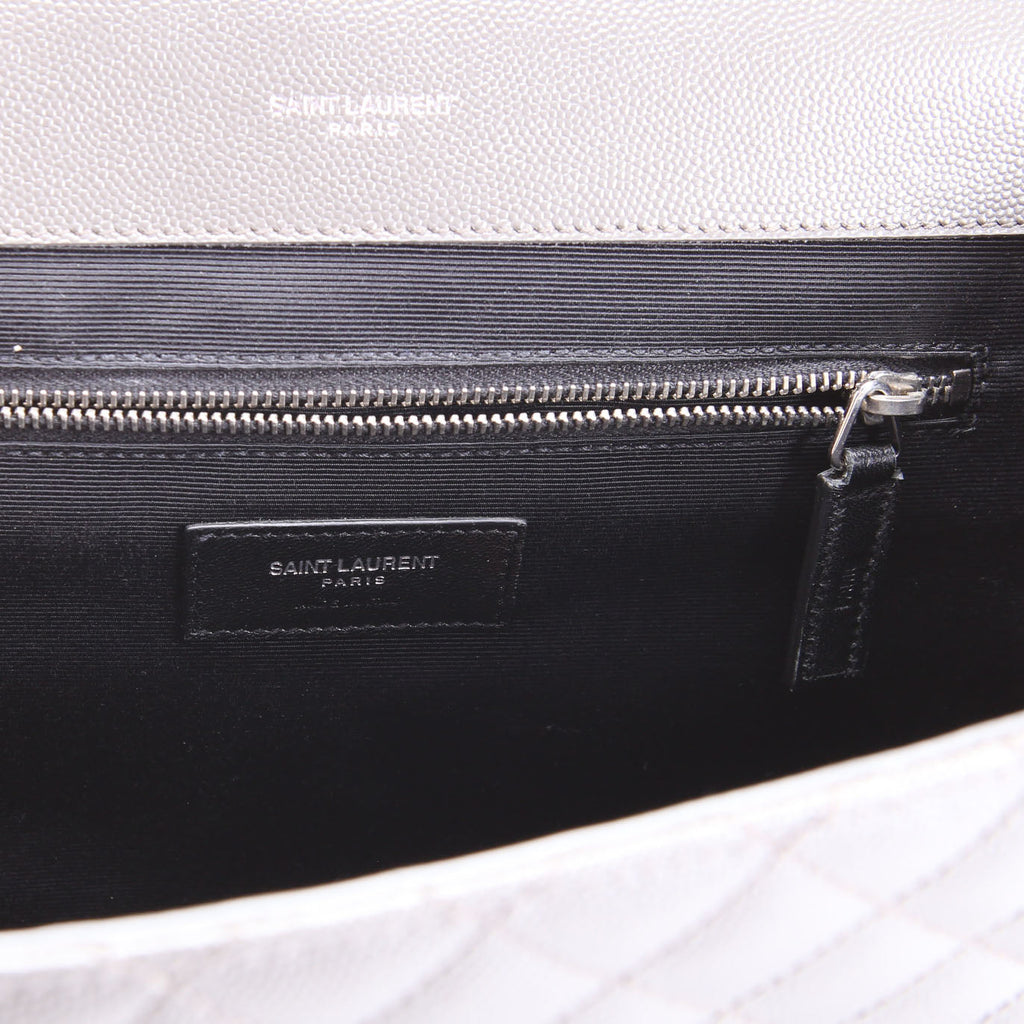 SAINT LAURENT Envelope Large Triquilt 487198 Grey