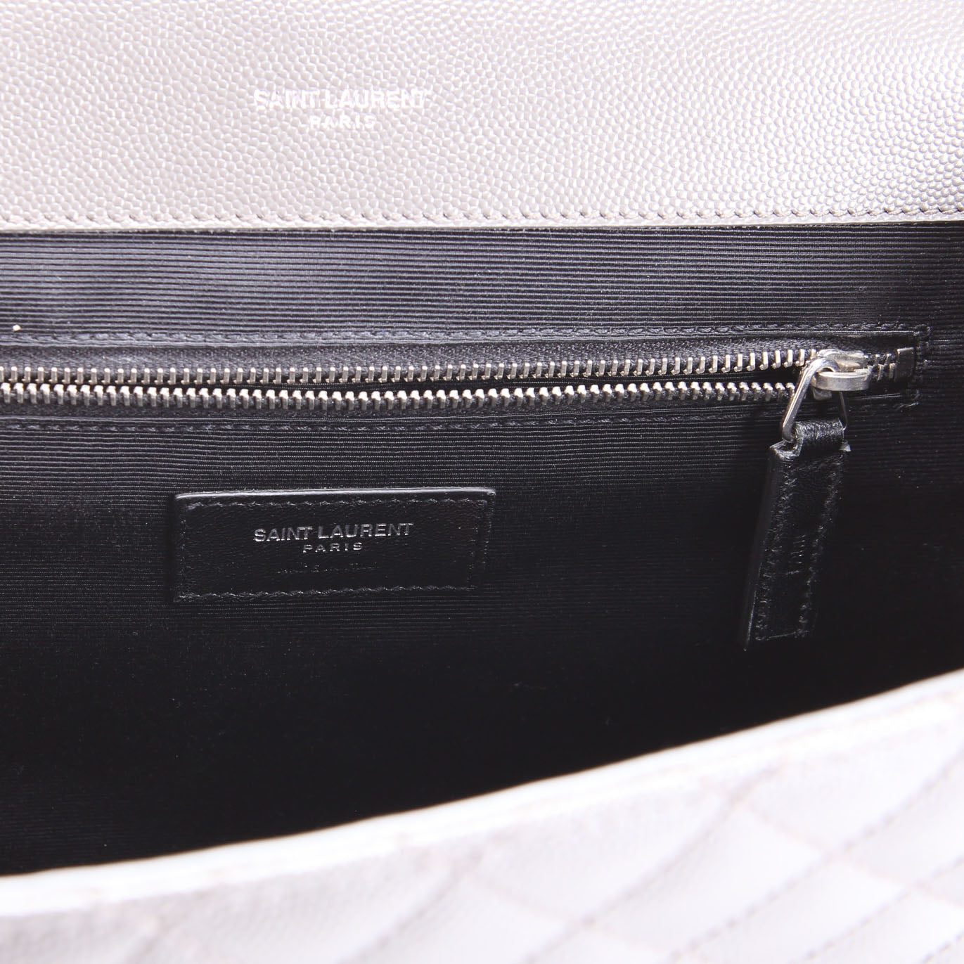 SAINT LAURENT Envelope Large Triquilt 487198 Grey