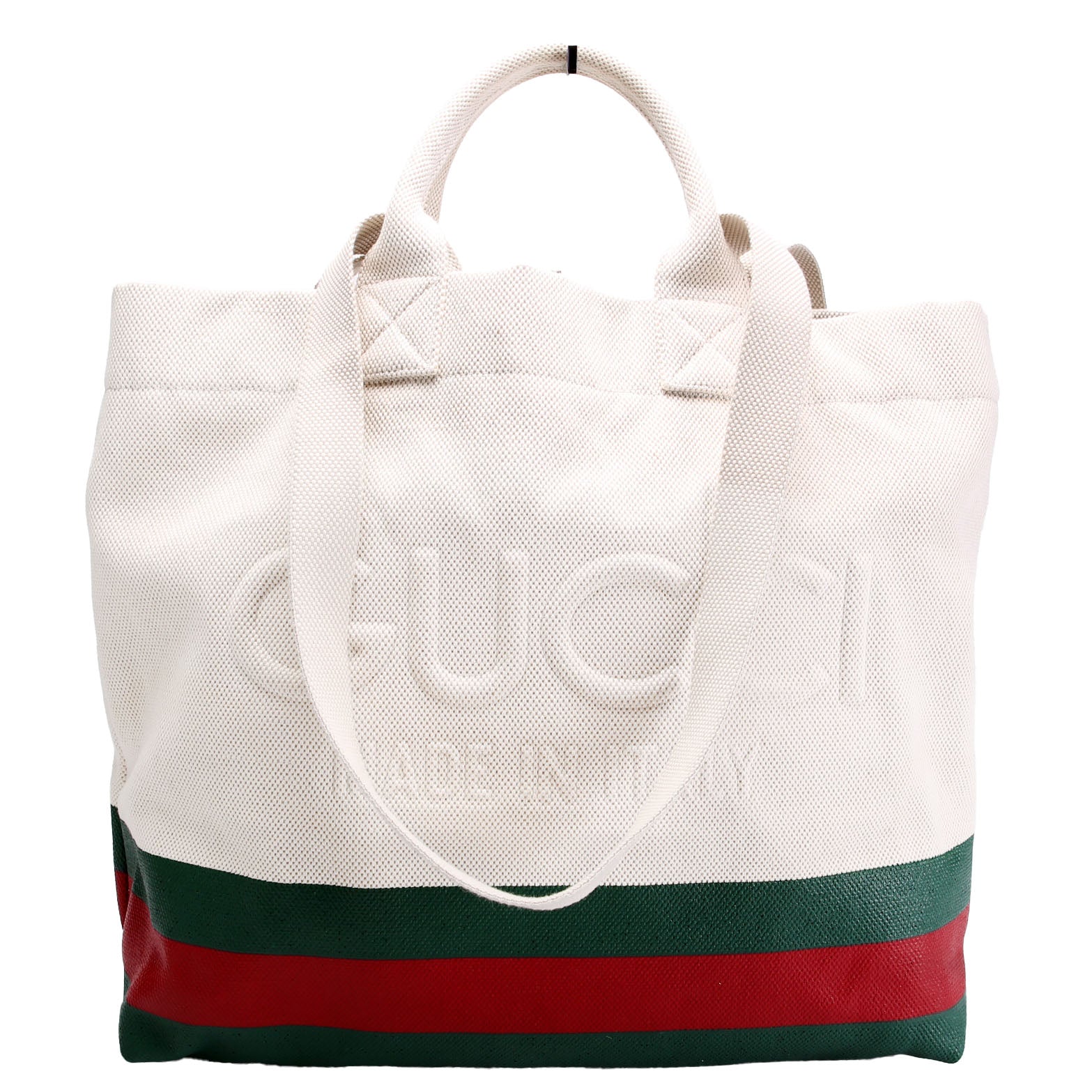 Gucci 782741 Embossed Canvas Tote Large Beige/Multicolor