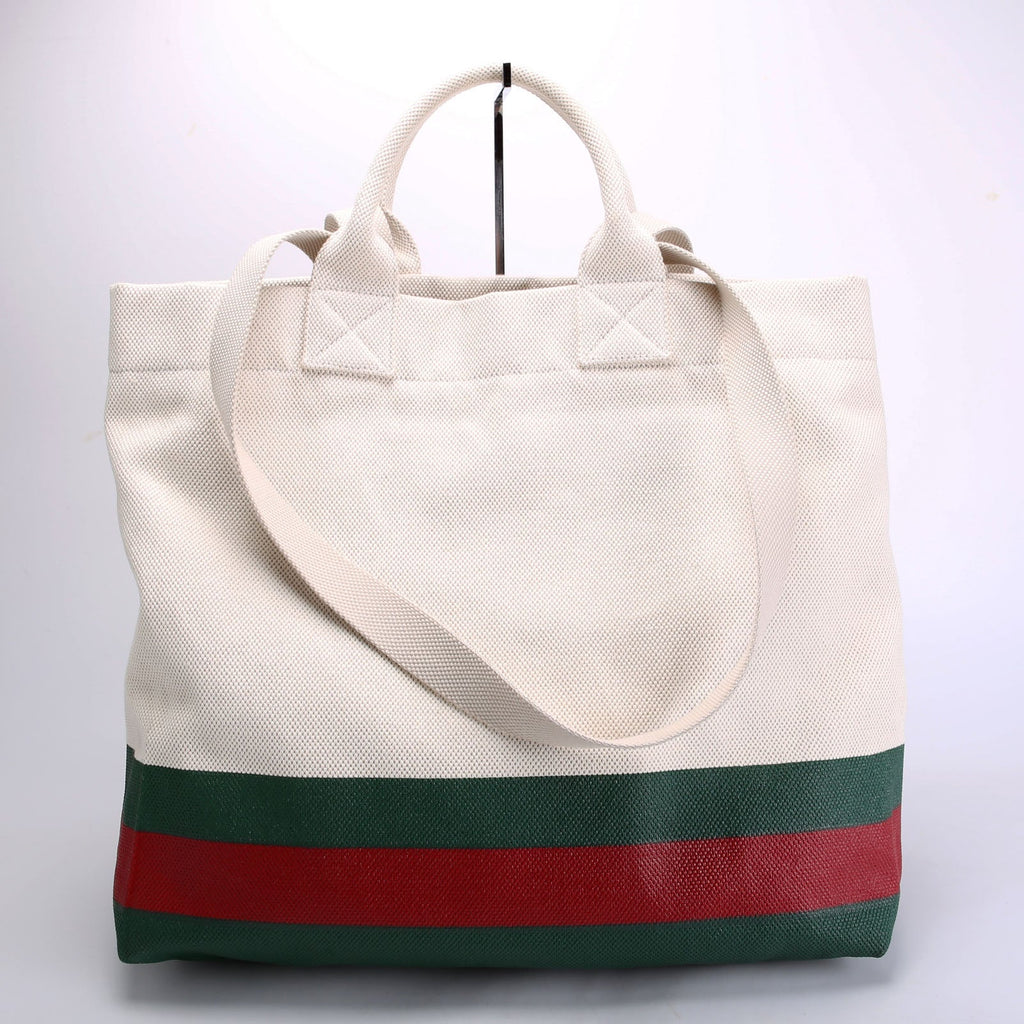 Gucci 782741 Embossed Canvas Tote Large Beige/Multicolor