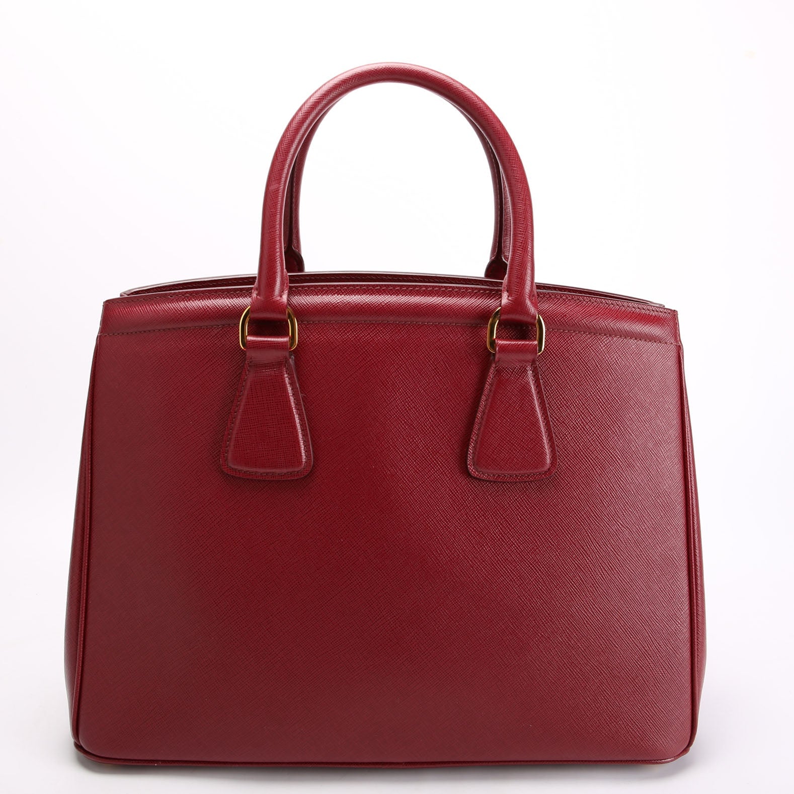 Prada Saffiano Lux Parabole Burgundy/Gold