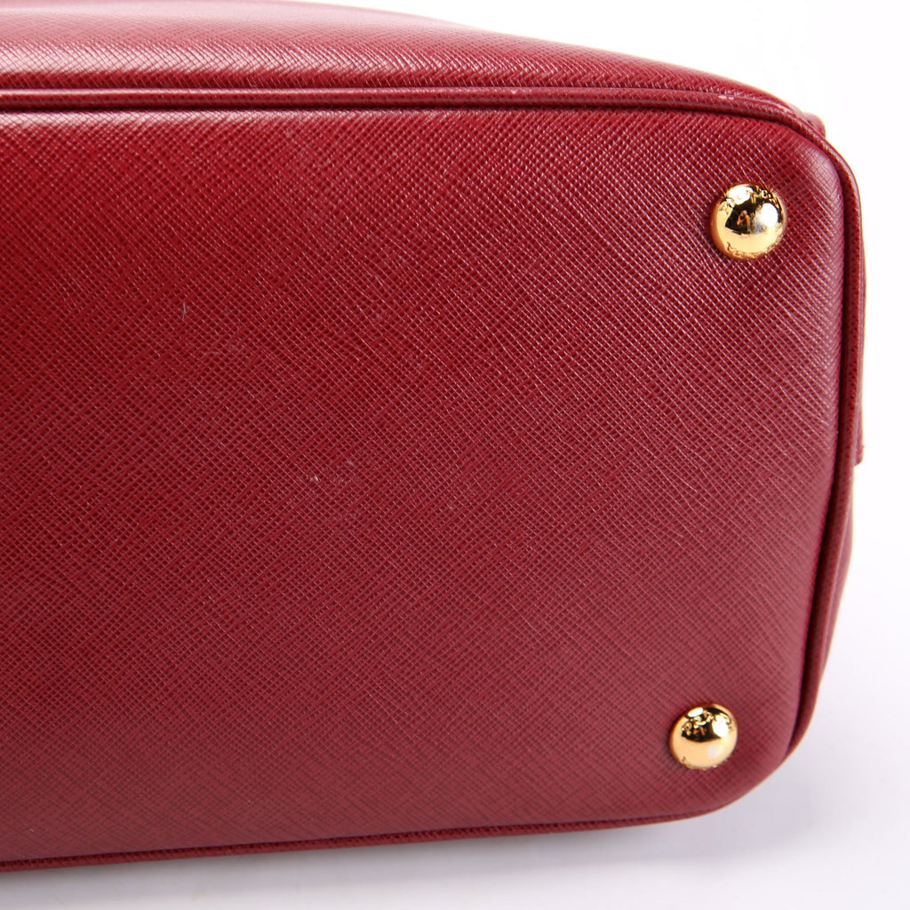Prada Saffiano Lux Parabole Burgundy/Gold