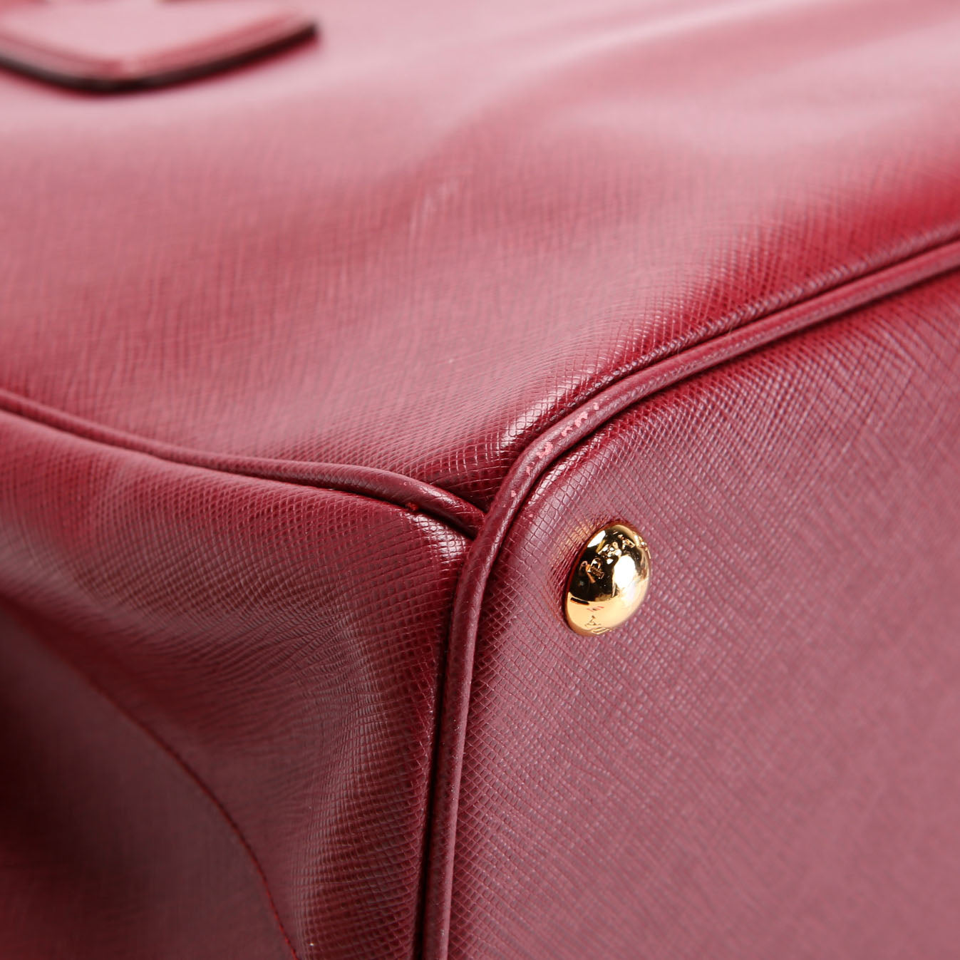 Prada Saffiano Lux Parabole Burgundy/Gold
