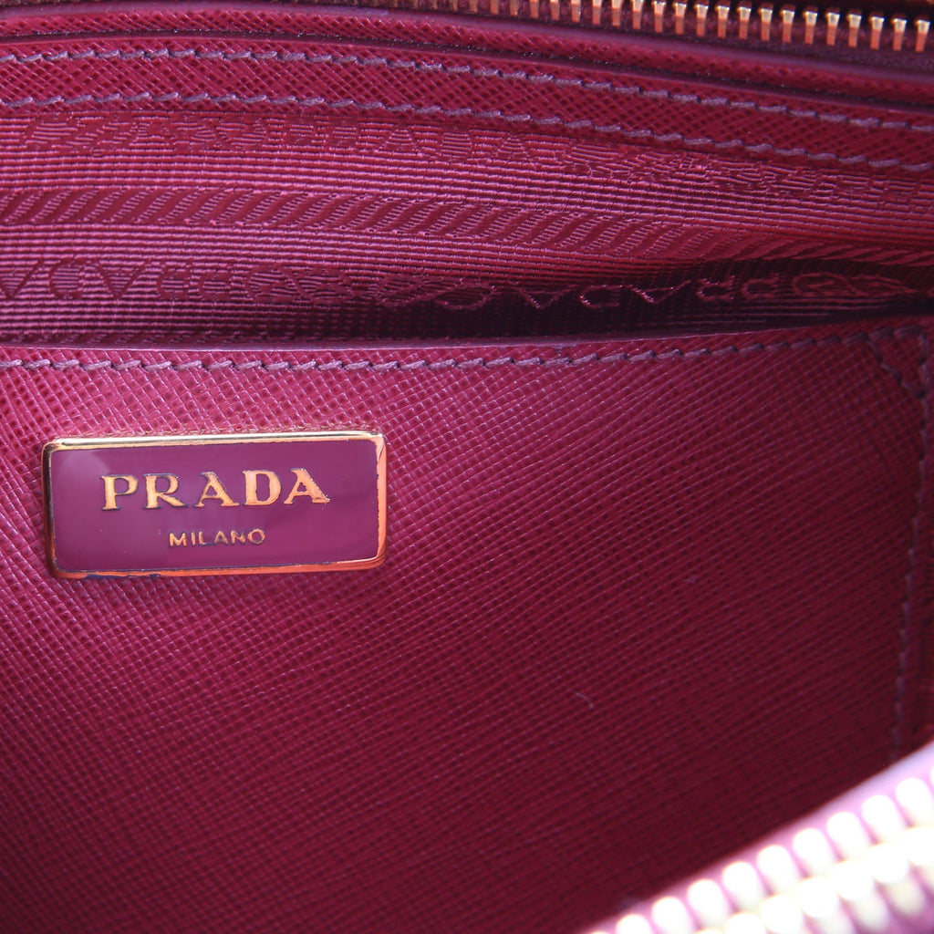 Prada Saffiano Lux Parabole Burgundy/Gold