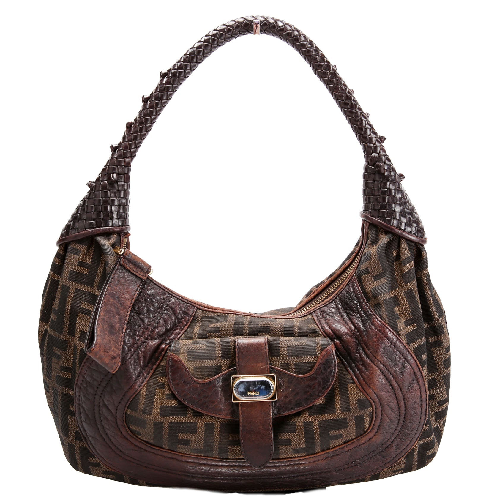 8BR545 FF Zucca Spy Hobo Brown