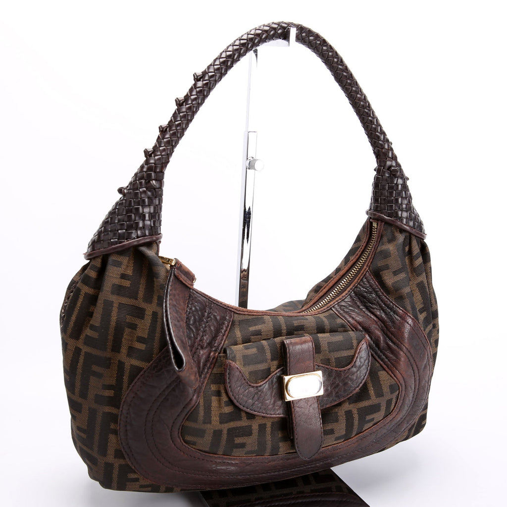 8BR545 FF Zucca Spy Hobo Brown