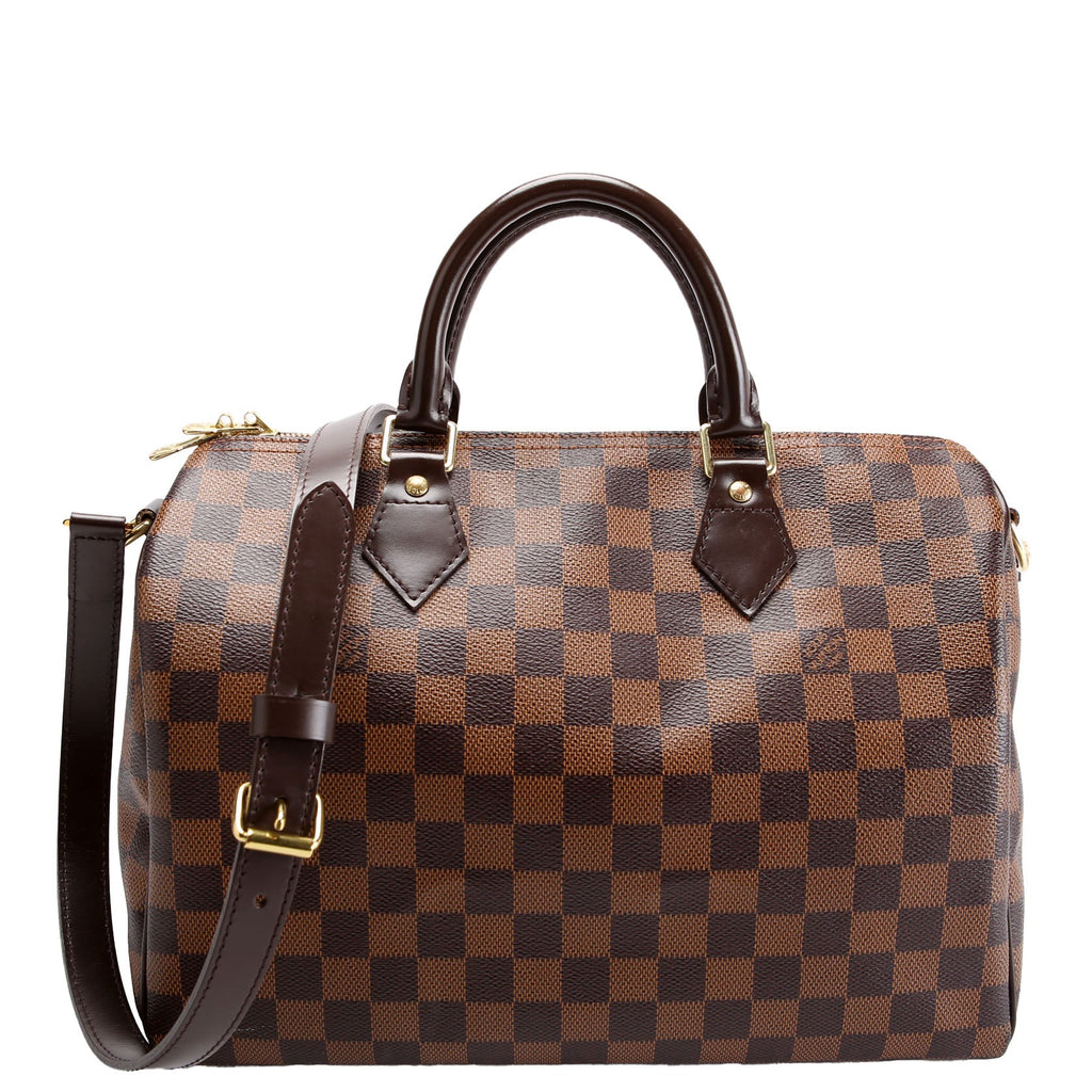 Speedy 30 Bandouliere Damier Ebene Brown/Red