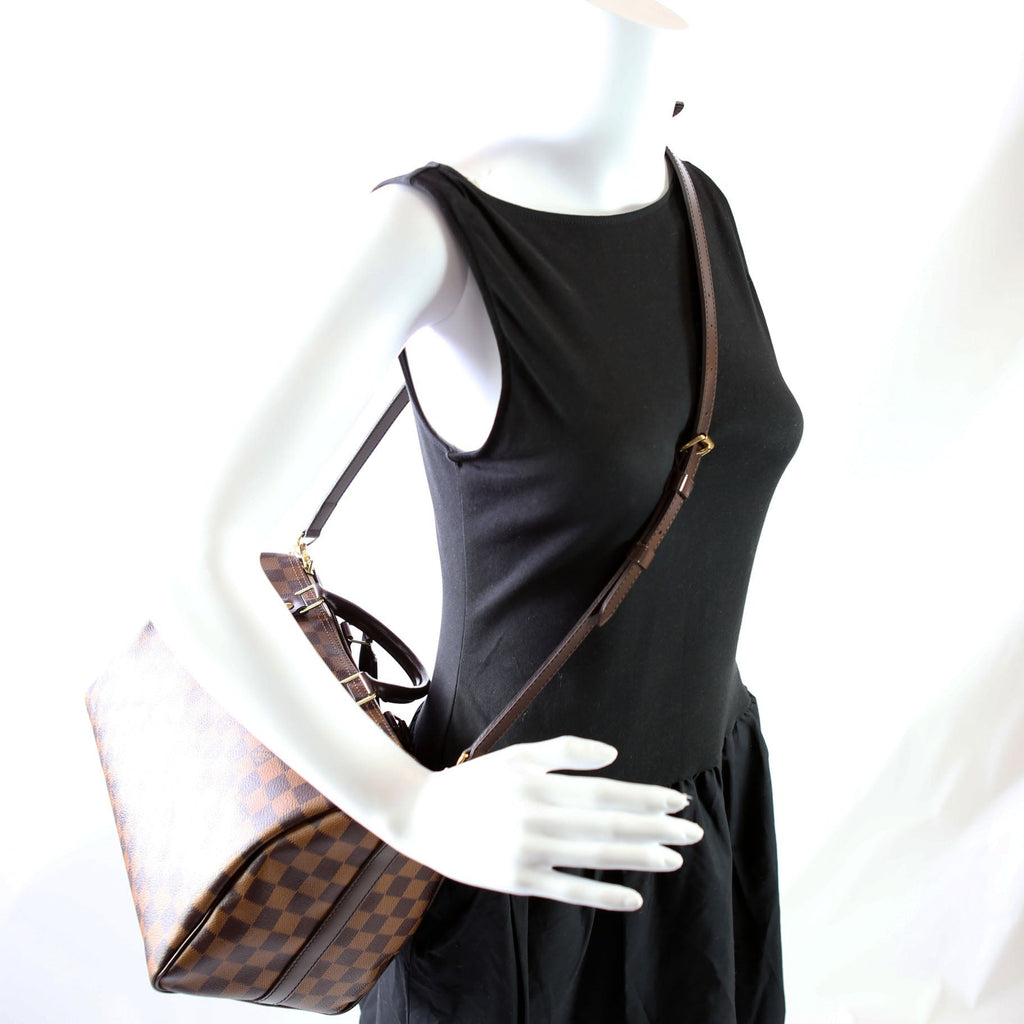 Speedy 30 Bandouliere Damier Ebene Brown/Red