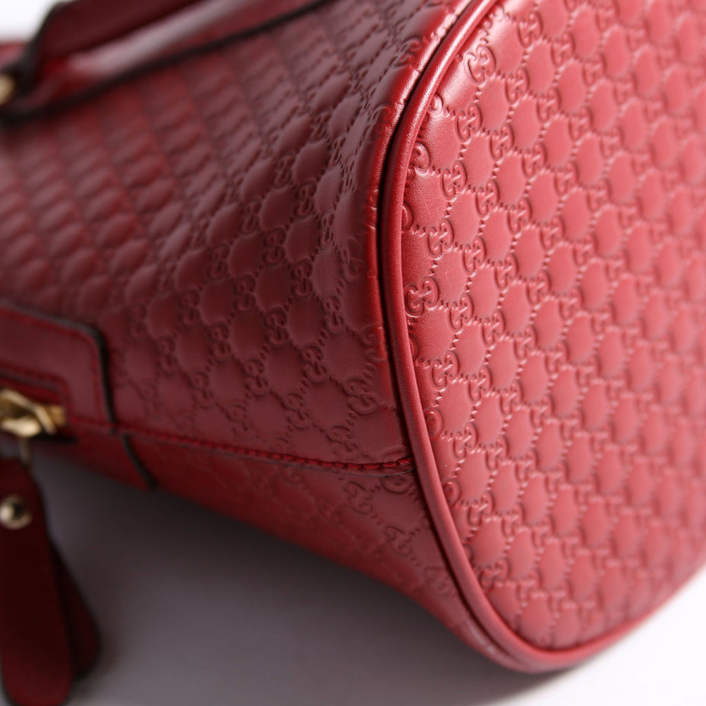 449663 Guccissima Dome Bag Medium Red