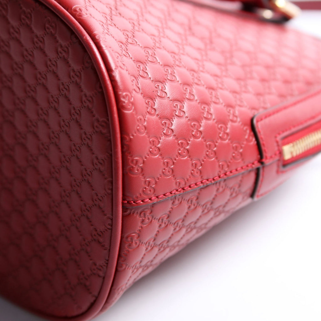449663 Guccissima Dome Bag Medium Red