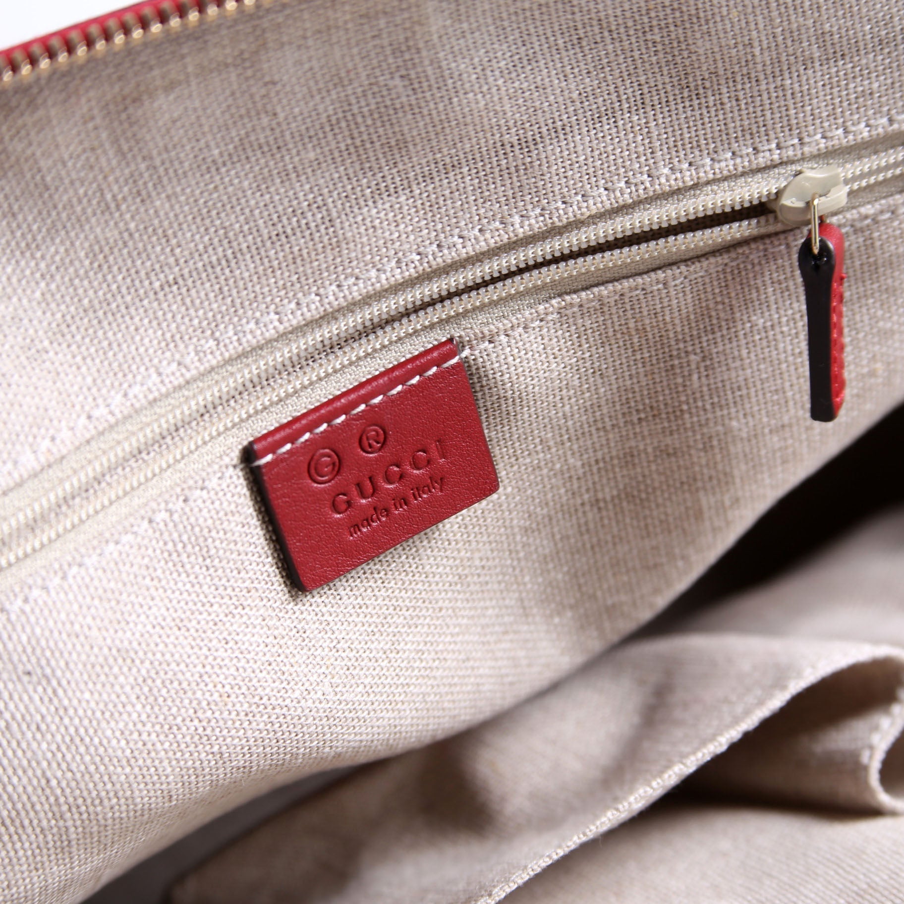 449663 Guccissima Dome Bag Medium Red