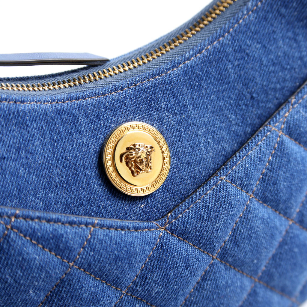 La Medusa Quilted Half Moon 2-Way Blue