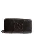 Gucci 453393 Jumbo GG Zip Around Wallet Black
