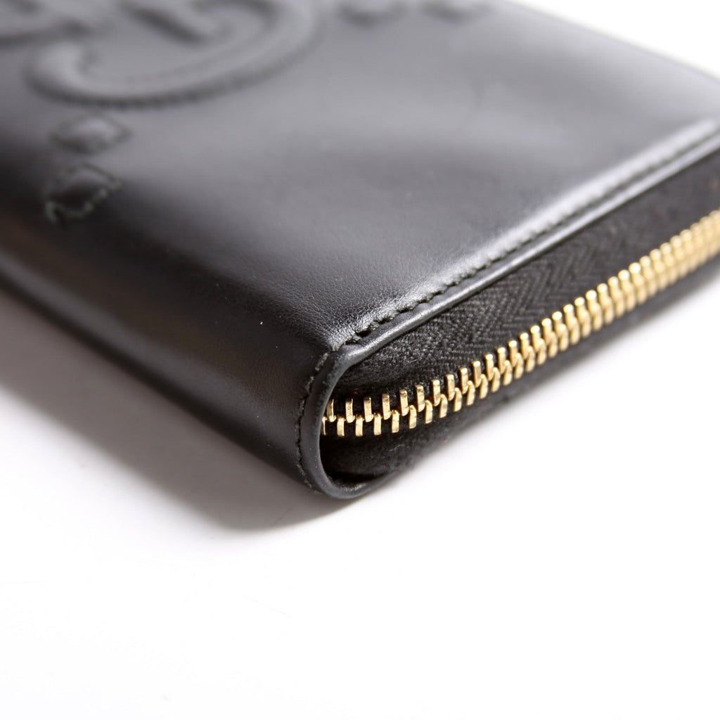 Gucci 453393 Jumbo GG Zip Around Wallet Black