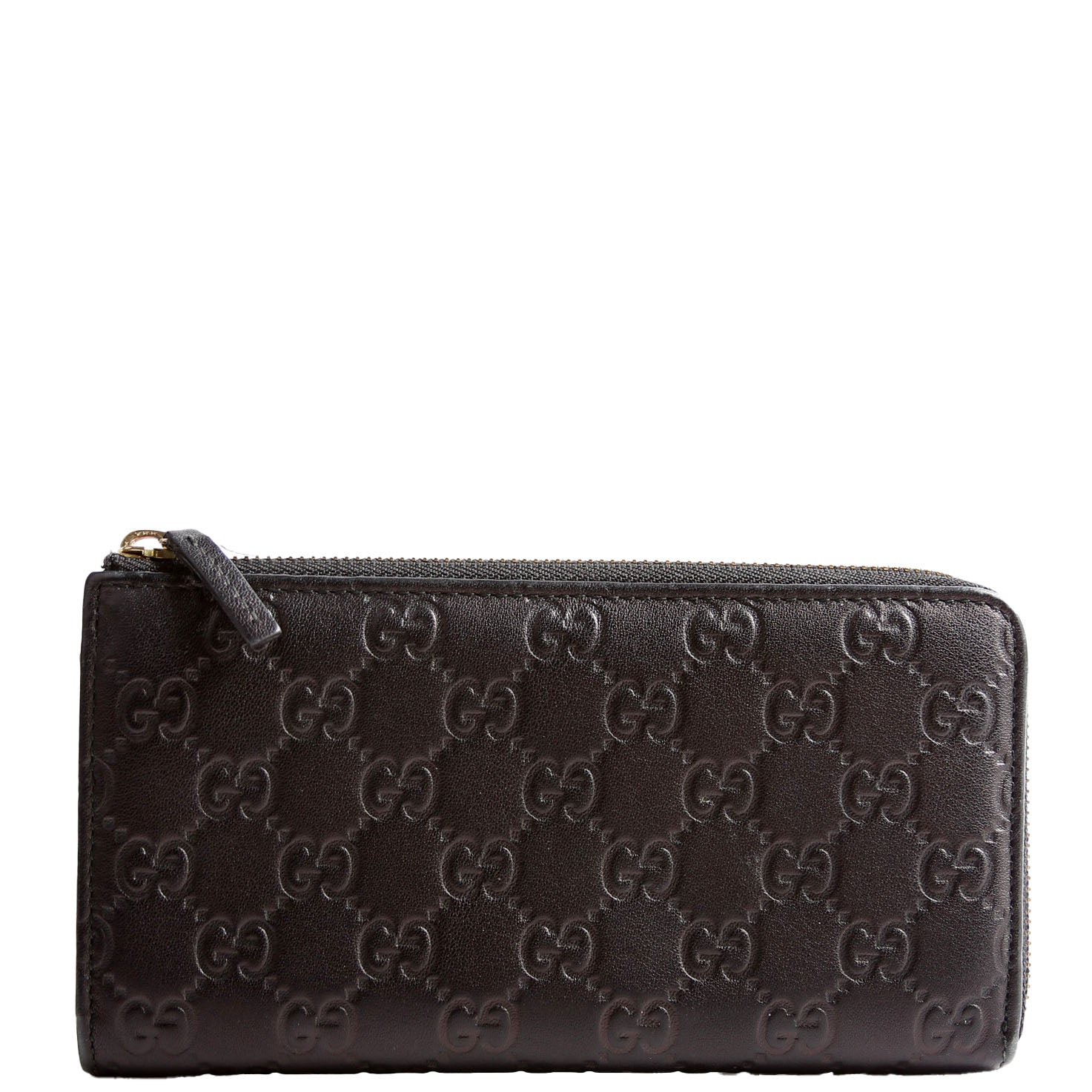332747 Guccissima Zip Around Wallet Black