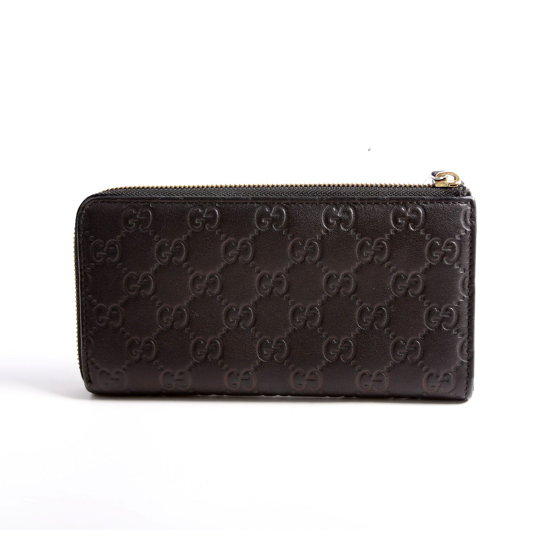 332747 Guccissima Zip Around Wallet Black
