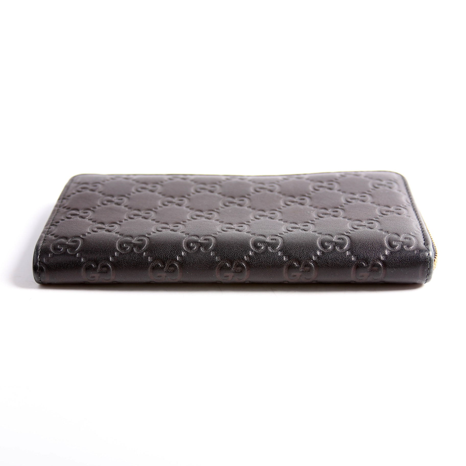 332747 Guccissima Zip Around Wallet Black