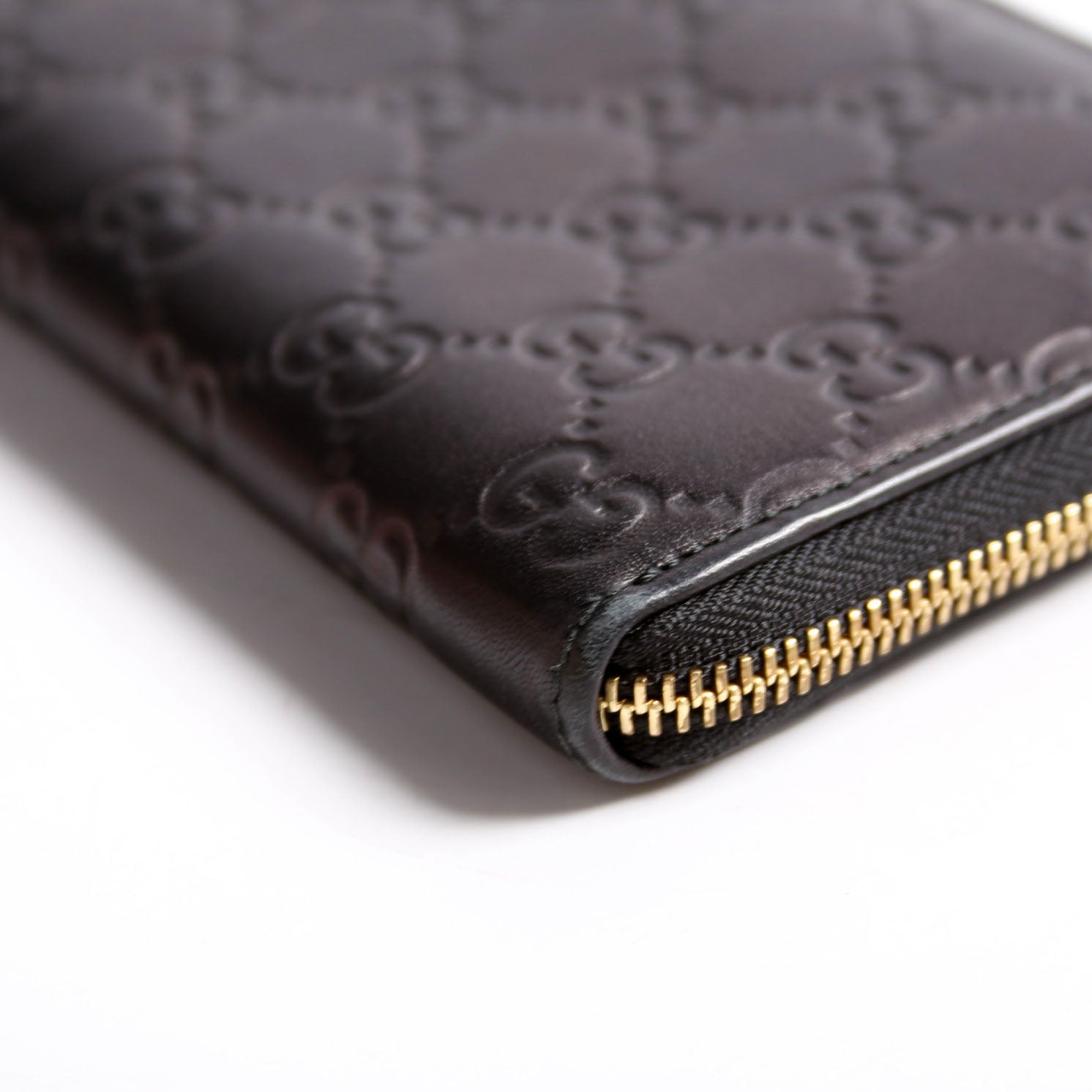 332747 Guccissima Zip Around Wallet Black
