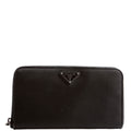 Nylon Long Zip Around Wallet Black