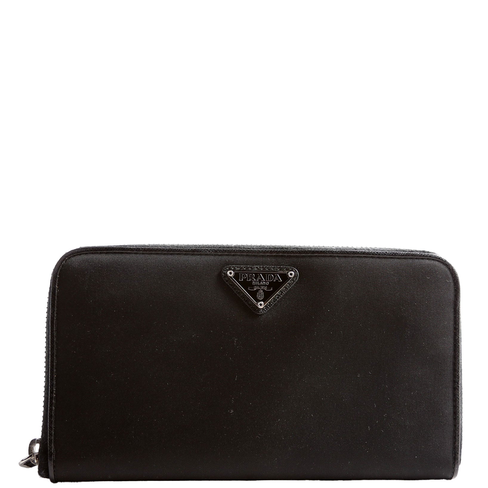 Nylon Long Zip Around Wallet Black