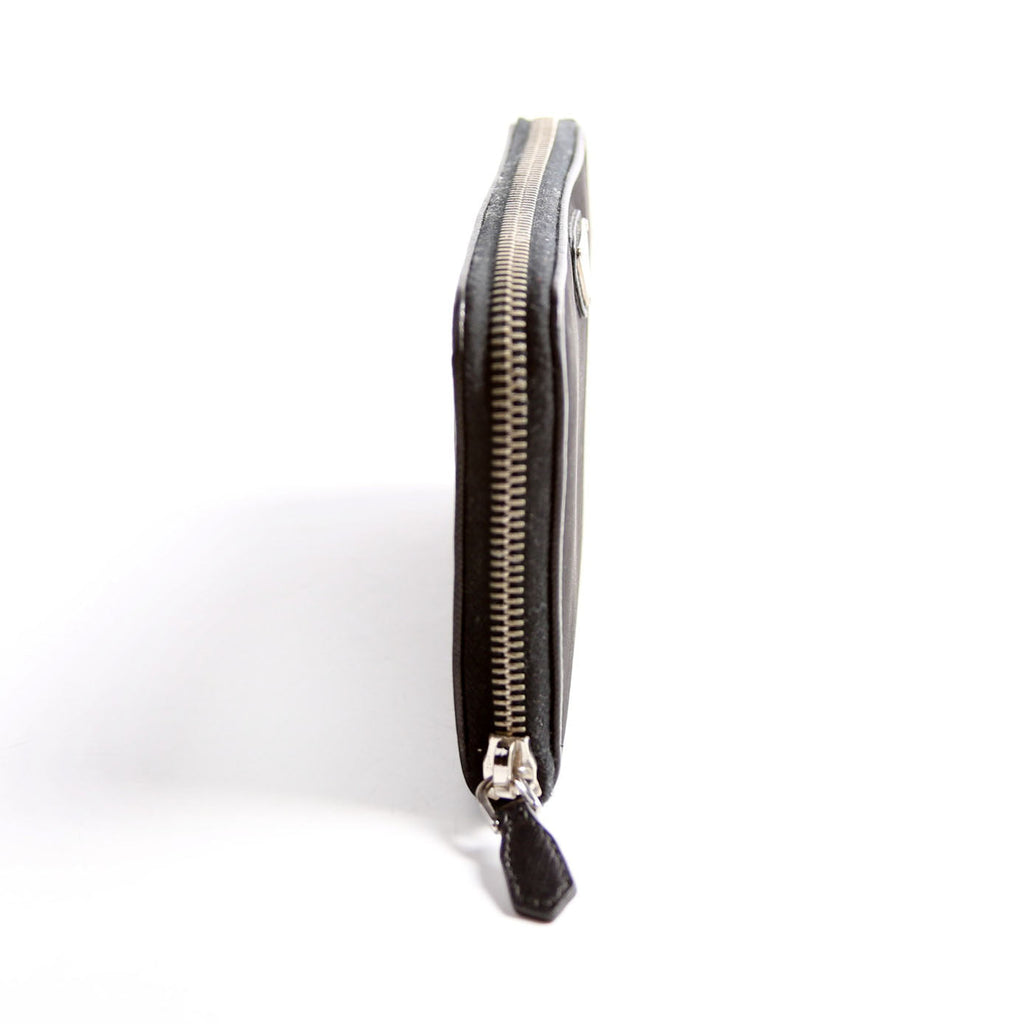 Nylon Long Zip Around Wallet Black