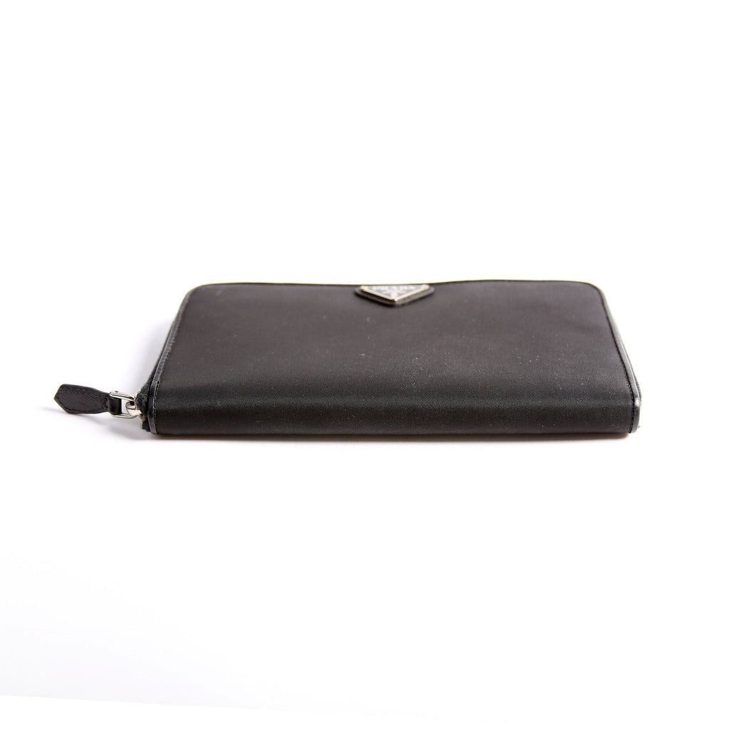 Nylon Long Zip Around Wallet Black