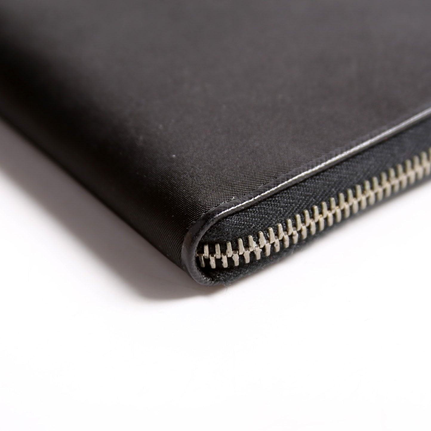 Nylon Long Zip Around Wallet Black