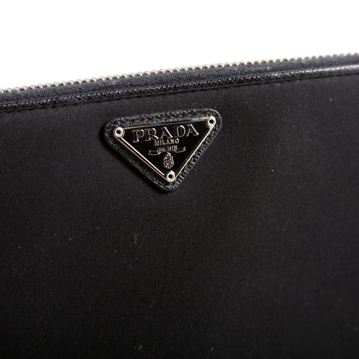 Nylon Long Zip Around Wallet Black