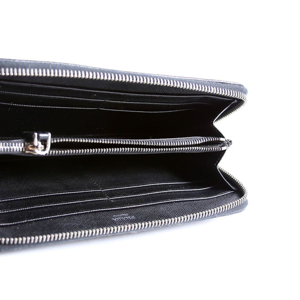 Nylon Long Zip Around Wallet Black