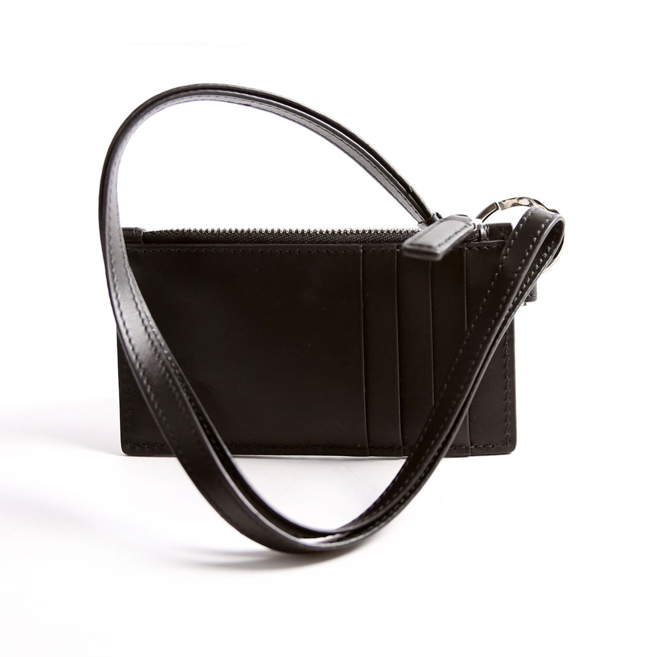 523815 Guccissima Lanyard Card Case Black