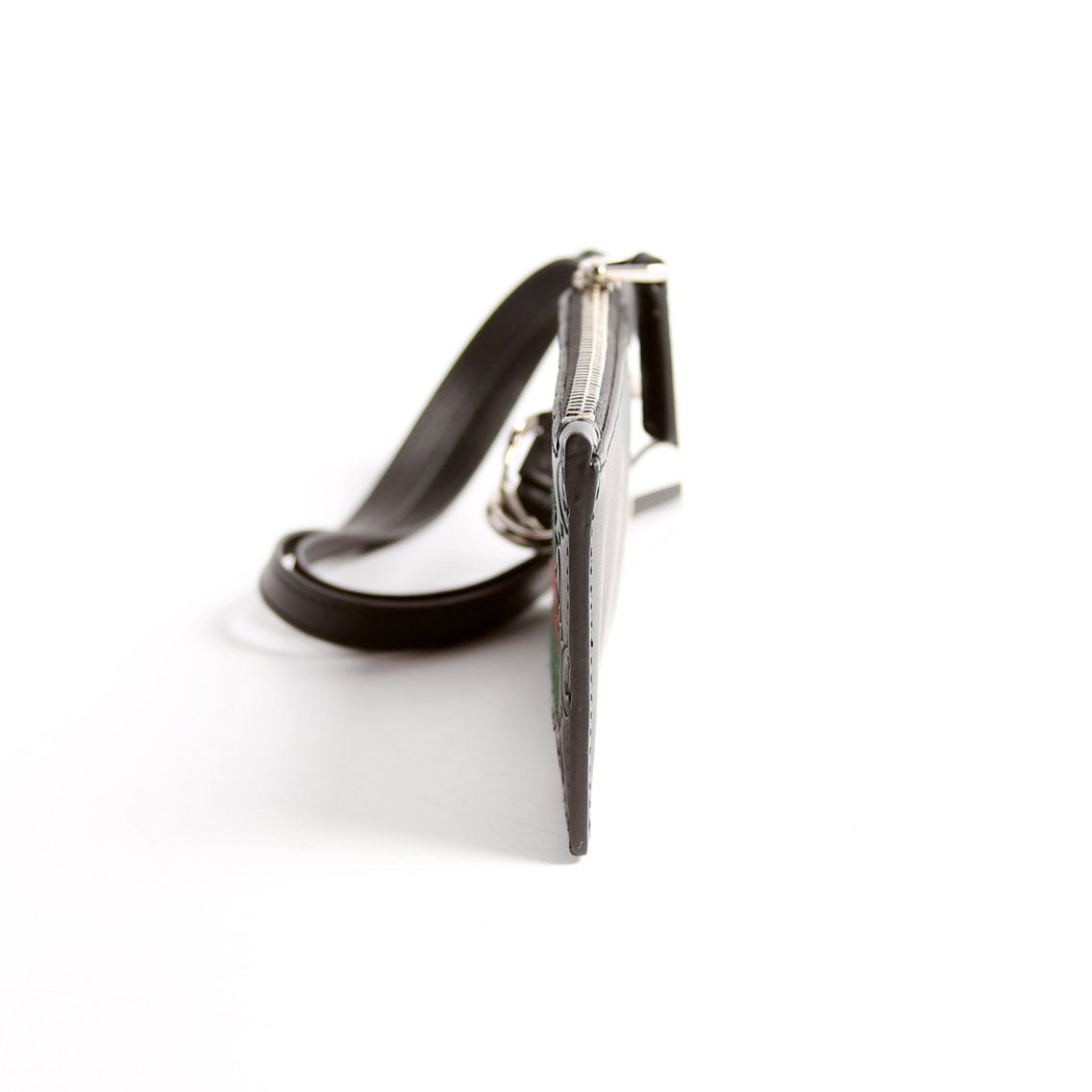 523815 Guccissima Lanyard Card Case Black