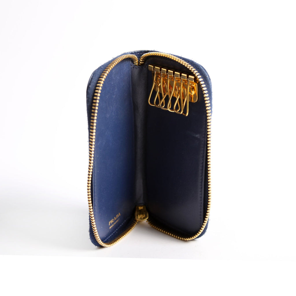 Vitello Move Zip Around Key Holder Blue