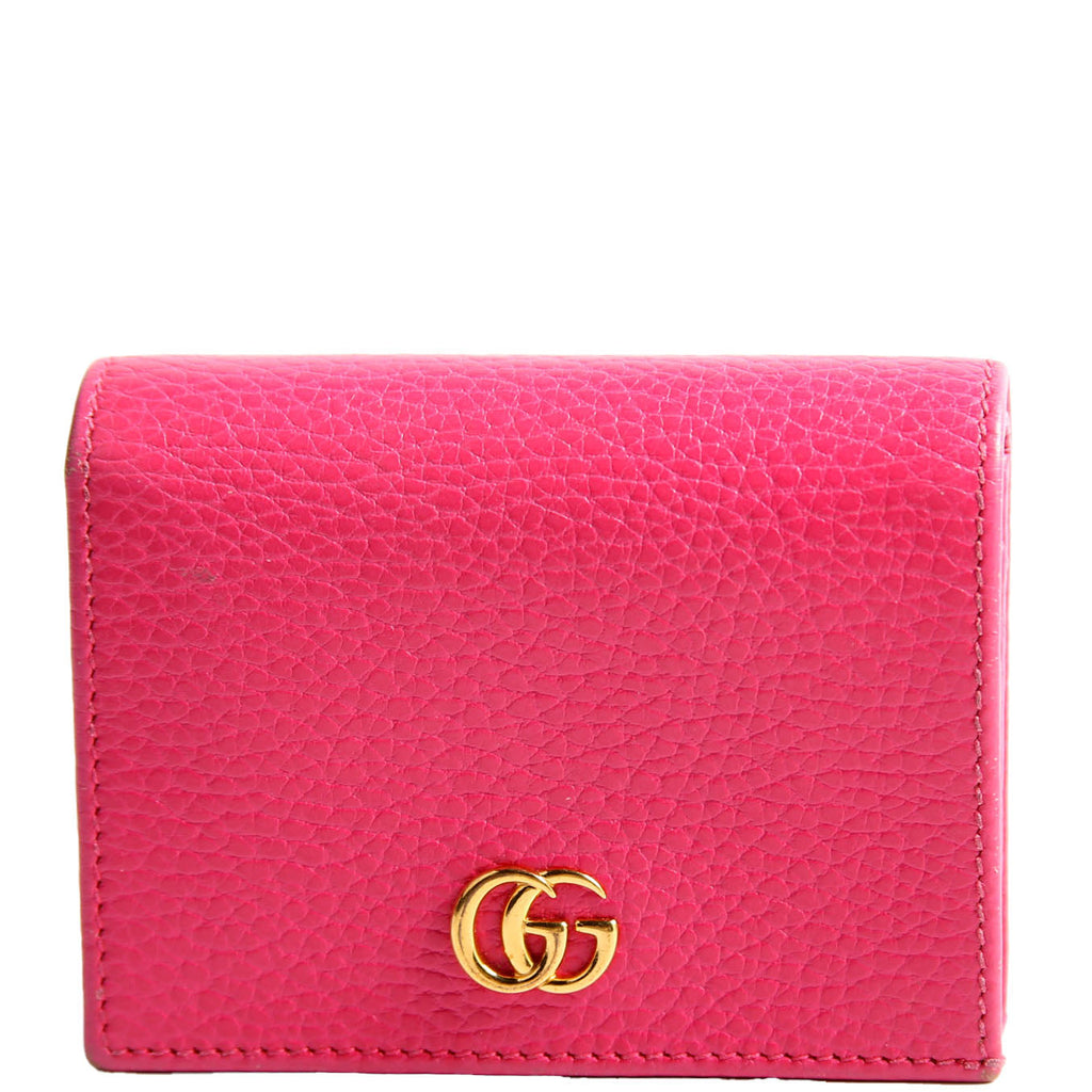 Gucci 456126 GG Marmont Card Case Pink