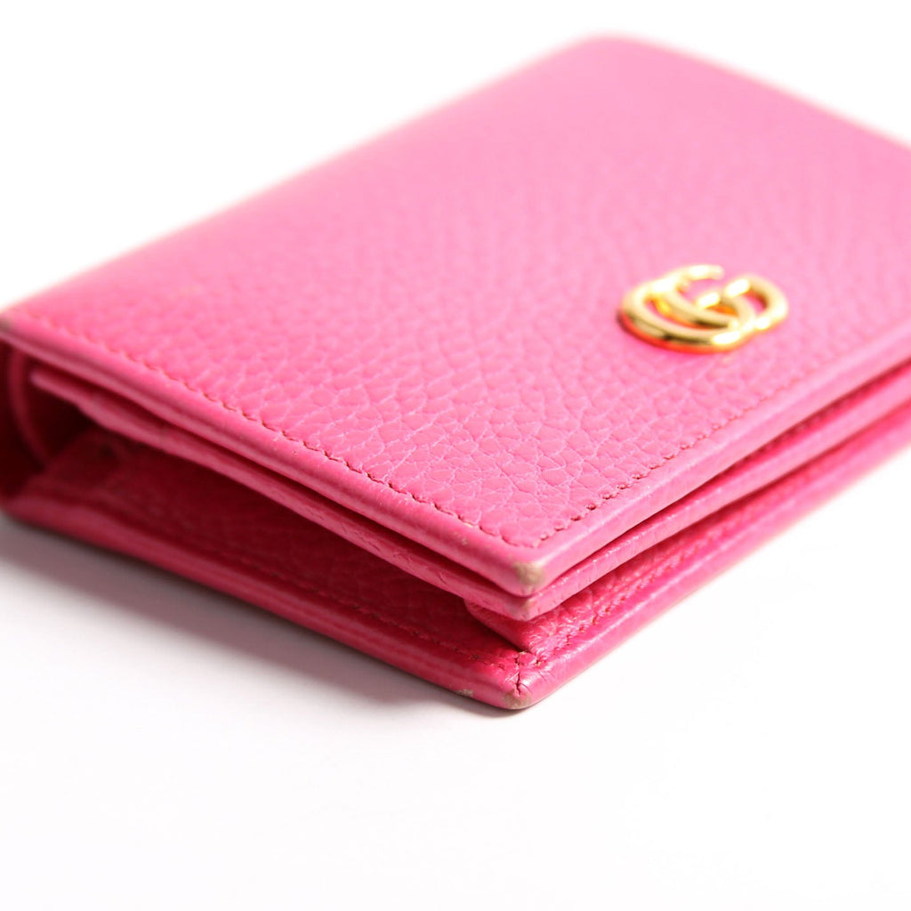 Gucci 456126 GG Marmont Card Case Pink