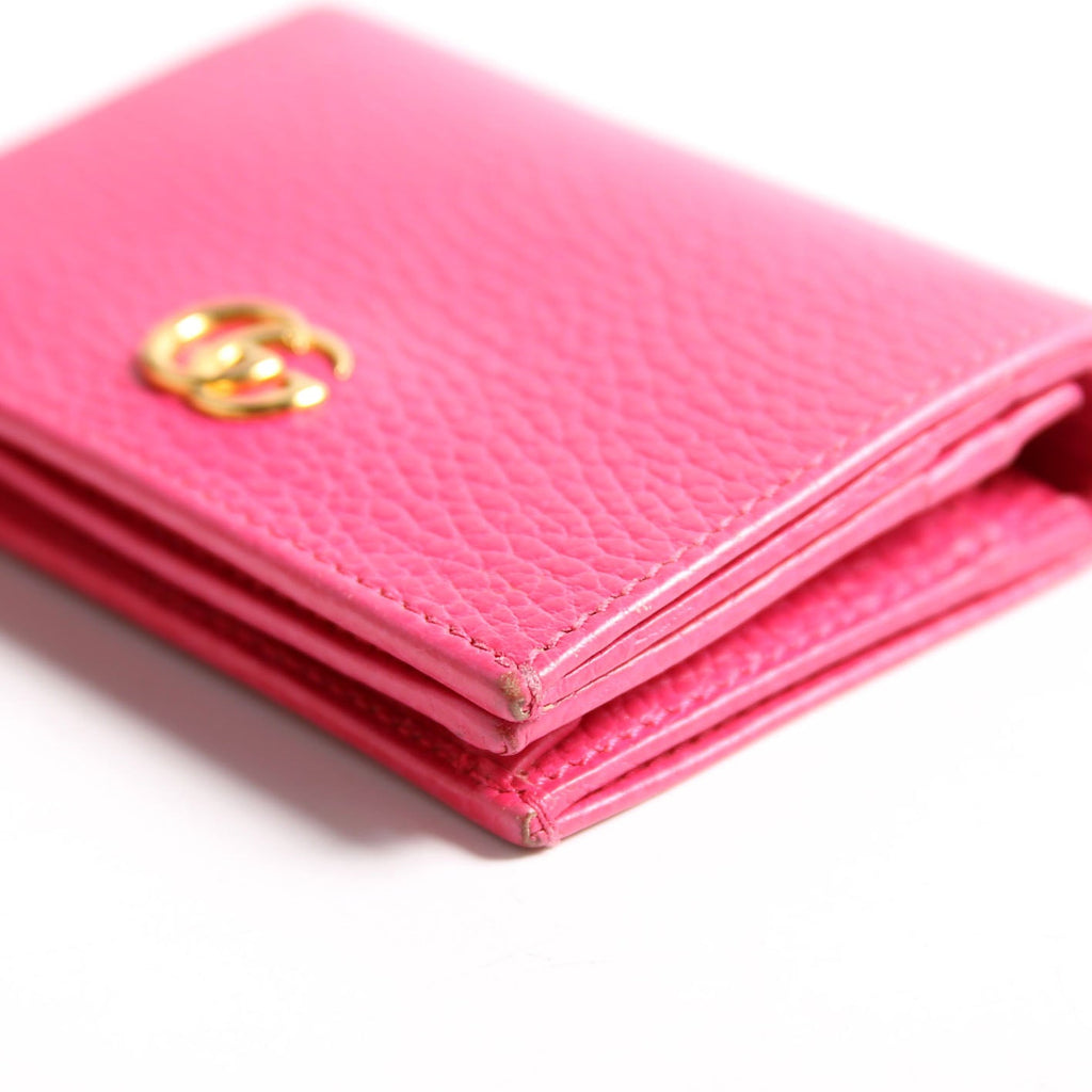 Gucci 456126 GG Marmont Card Case Pink