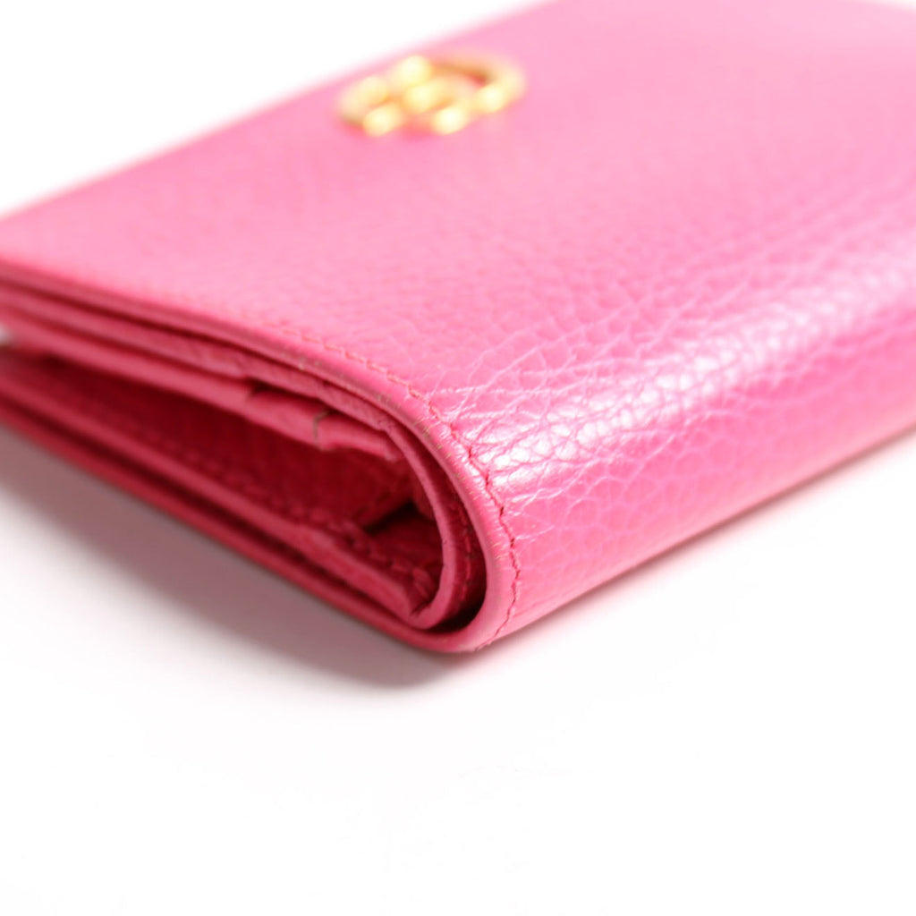 Gucci 456126 GG Marmont Card Case Pink