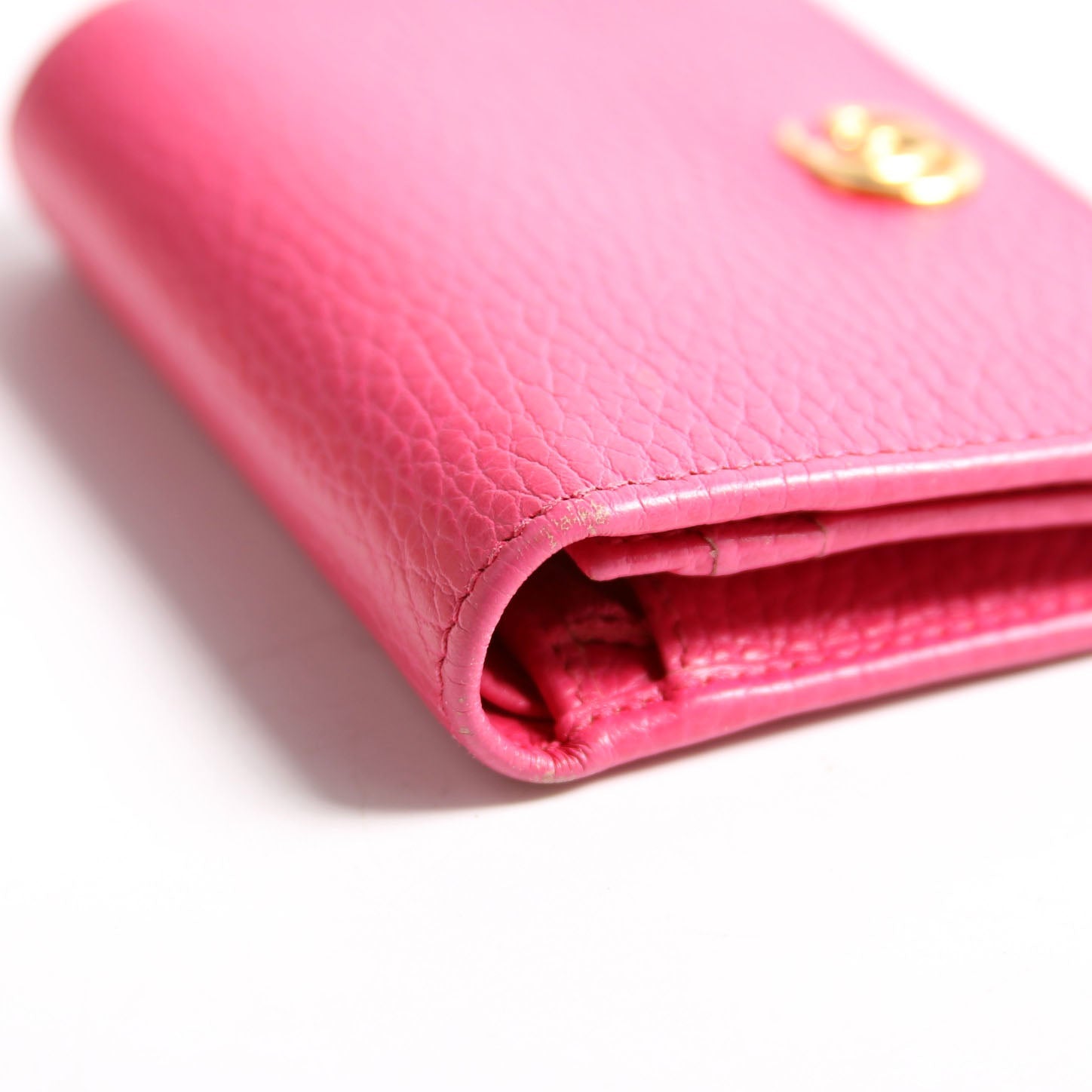 Gucci 456126 GG Marmont Card Case Pink