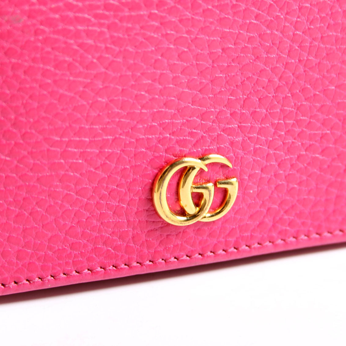 Gucci 456126 GG Marmont Card Case Pink