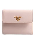 1M0170 Saffiano Trifold Wallet Beige