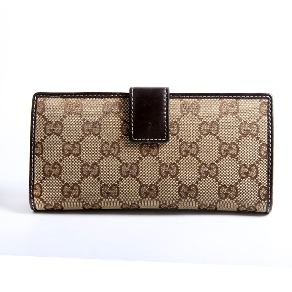 181593 GG Canvas Britt Continental Wallet Brown