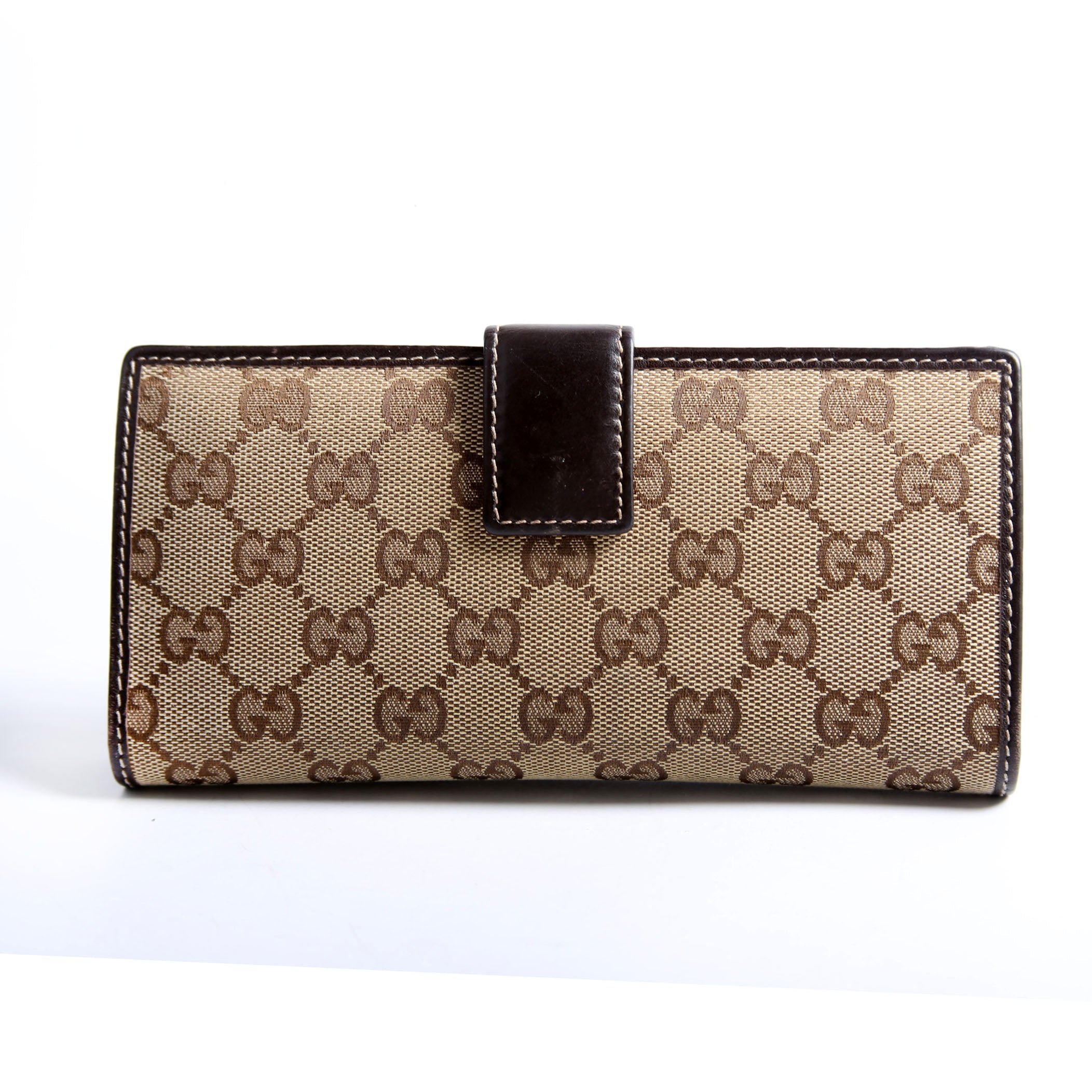 181593 GG Canvas Britt Continental Wallet Brown