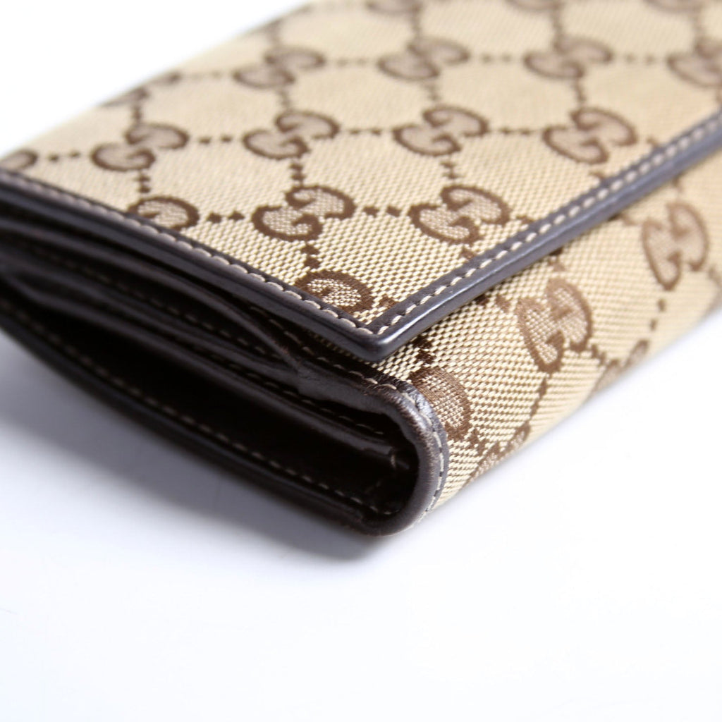 181593 GG Canvas Britt Continental Wallet Brown