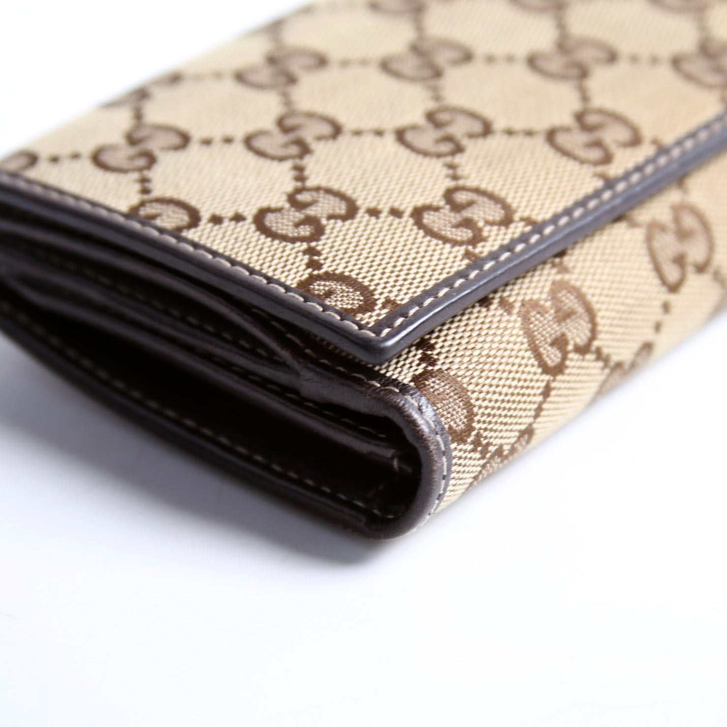 181593 GG Canvas Britt Continental Wallet Brown