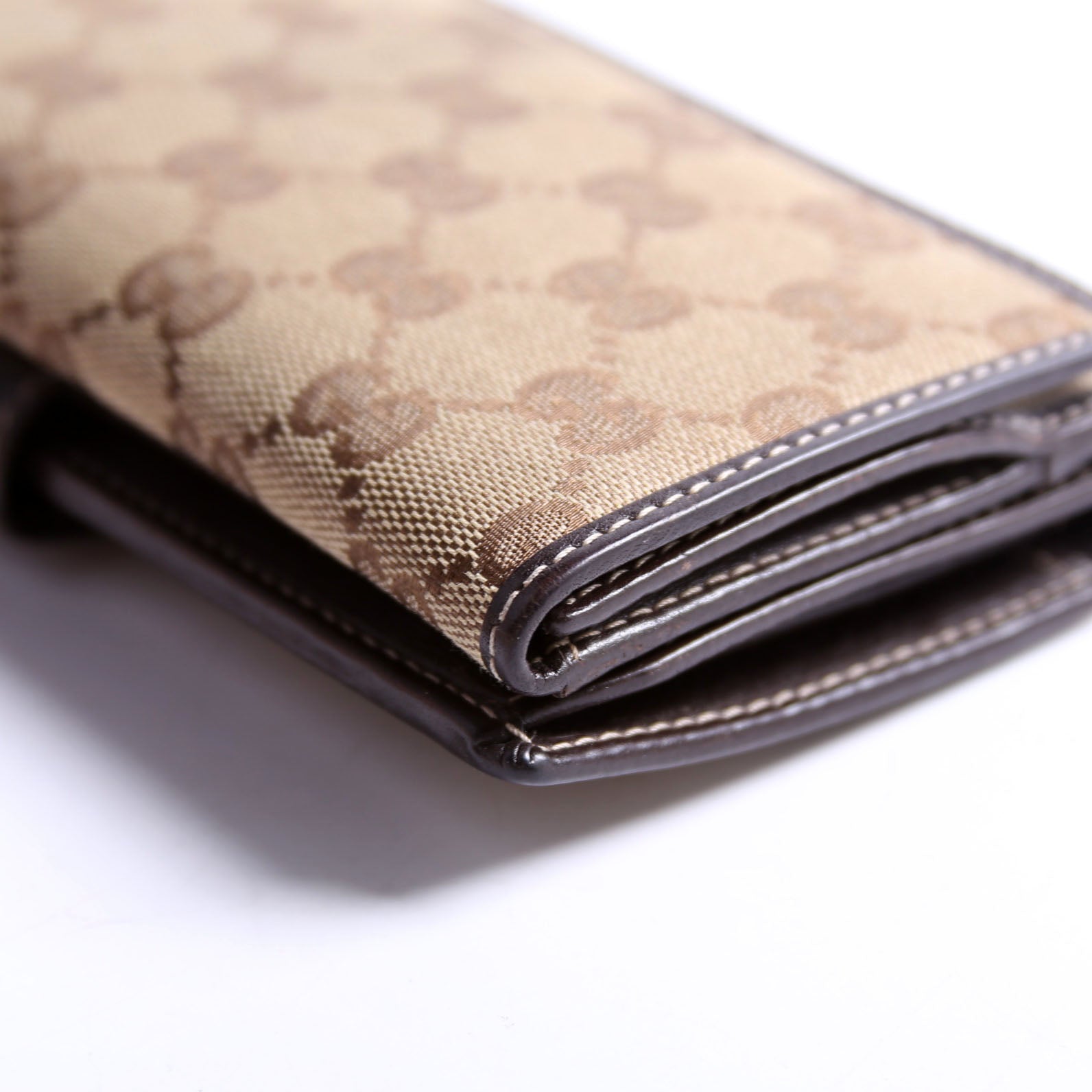 181593 GG Canvas Britt Continental Wallet Brown